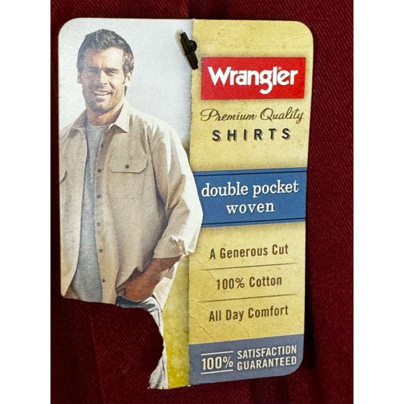 Wrangler‎ Men's Long Sleeve Button Down Shirt Red Size 3XL - Picture 5 of 6